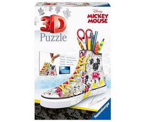 Ravensburger - Puzzle 3D Sneaker - Disney Mickey Mouse - Pot à Crayons - A partir de 8 Ans - 108 pièces numérotées à Assembler sans Colle - Accessoires Inclus - 12055