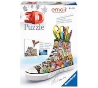 Ravensburger - Puzzle 3D Sneaker - Emoji - Pot à crayons - A partir de 8 ans - 108 pièces numérotées à assembler sans colle - Accessoires inclus - 11218