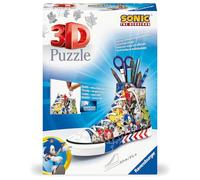 Ravensburger - Puzzle 3D Sneaker - Sonic - Pot à Crayons - A partir de 8 Ans - 108 pièces numérotées à Assembler sans Colle - Accessoires Inclus - 11593