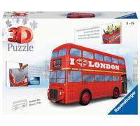 Ravensburger - Puzzle 3D Véhicules - Bus londonien - A partir de 8 Ans - 108 pièces numérotées à Assembler sans Colle - Accessoires de Finition Inclus - 12534