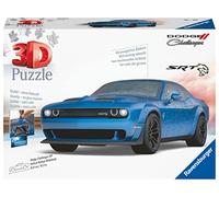 Ravensburger - Puzzle 3D Véhicules - Dodge Challenger SRT Hellcat Redeye Widebody - A partir de 8 ans - 108 pièces numérotées à assembler sans colle - Accessoires de finition inclus - 11283