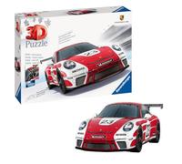 Ravensburger Puzzle 3D véhicules - Porsche 911 GT3 Cup Salzburg avec Grille de Construction - dès 10 Ans - 108 pièces numérotées à Assembler sans Colle - Accessoire de Finition Inclus - 11558