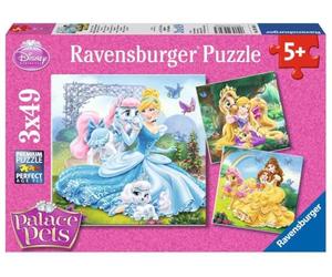 Ravensburger - Puzzle 3x49 pièces - Belle, Cendrillon et Raiponce - Disney | Fille ou garçon dès 5 ans - Puzzle de qualité supérieure - Carton épais et résistant - Lot de 3 puzzles - 3 posters inclus