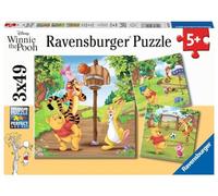 Ravensburger Puzzle enfant Disney Winnie l'Ourson – Journée sportive, 3 x 49 pièces, Dès 5 ans