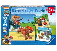 Ravensburger - Puzzle 3x49 pièces - L’équipe des 4 Pattes - Pat'Patrouille | Fille ou garçon dès 5 ans - Puzzle de qualité supérieure - Carton épais et résistant - Lot de 3 puzzles - 3 posters inclus