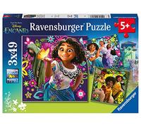 Ravensburger - Puzzle 3x49 pièces - La Magie d'Encanto - Disney | Fille ou garçon dès 5 ans - Puzzle de qualité supérieure - Carton épais et résistant - Lot de 3 puzzles - 3 posters inclus