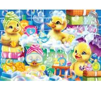 Ravensburger - Puzzle 3x49 pièces - Les p'tits Canards à la Baignoire | Fille ou garçon dès 5 ans - Puzzle de qualité supérieure - Carton épais et résistant - Lot de 3 puzzles - 3 posters inclus