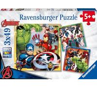 Ravensburger Puzzle enfant – Lot de 3 puzzles 49 pièces Avengers (Marvel) – Dès 5 ans, 3 posters