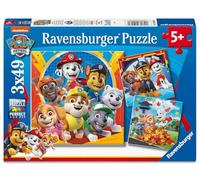 Ravensburger - Puzzle 3x49 pièces - Prêts à secourir - Pat'Patrouille | Fille ou garçon dès 5 ans - Puzzle de qualité supérieure - Carton épais et résistant - Lot de 3 puzzles - 3 posters inclus