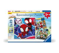 Ravensburger - Puzzle 3x49 pièces - Spidey, Le Lanceur de Toile | Fille ou garçon dès 5 ans - Puzzle de qualité supérieure - Carton épais et résistant - Lot de 3 puzzles - 3 posters inclus