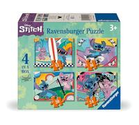 Ravensburger - Puzzle 4 en 1 évolutif - Disney Stitch | Fille ou garçon dès 3 ans - Puzzle de qualité supérieure - Carton épais et résistant - Lot de 4 puzzles évolutifs
