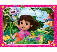 Ravensburger - Puzzle 4 en 1 évolutif - Dora l'exploratrice | Fille ou garçon dès 3 ans - Puzzle de qualité supérieure - Carton épais et résistant - Lot de 4 puzzles évolutifs