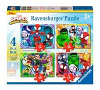 Ravensburger - Puzzle 4 en 1 évolutif - Marvel Spidey | Fille ou garçon dès 3 ans - Puzzle de qualité supérieure - Carton épais et résistant - Lot de 4 puzzles évolutifs