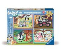 Ravensburger - Puzzle 4 x 42 pièces : Bluey, Puzzle Enfants 4 Ans, 36 x 26 cm, Cadeau Fille 4 Ans et Enfant