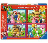 Ravensburger - Puzzle 4x100 pièces - C'est l'heure de Super Mario ! | Fille ou garçon dès 5 ans - Puzzle de qualité supérieure - Carton épais et résistant - Lot de 4 puzzles