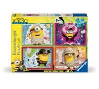 Ravensburger - Puzzle 4x100 pièces - Minions | Fille ou garçon dès 5 ans - Puzzle de qualité supérieure - Carton épais et résistant - Lot de 4 puzzles
