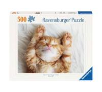 Ravensburger Puzzle 500 pièces Dreaming Kitten - Puzzle pour Adultes et 14 Ans, 49 x 36 cm, Puzzle pour Animaux Adultes, Collection de Chiots, idées Cadeaux