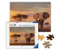 Ravensburger - Puzzle 500 pièces - Éléphant d'Afrique | Adulte et enfant dès 12 ans - Puzzle de qualité supérieur - Pièces uniques et assemblage parfait - Détente et relaxation