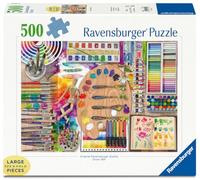 Ravensburger - Puzzle 500 pièces - Grandes pièces - La Palette de L'Artiste