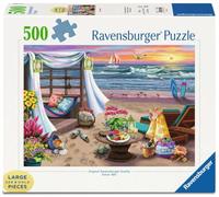 Ravensburger - Puzzle 500 pièces - Grandes pièces - Soirée sur la Plage