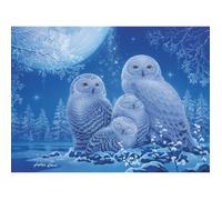 Ravensburger Puzzle 500 pièces Star Line - Chouettes au clair de lune, 49 × 36 cm