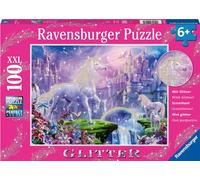 RAVENSBURGER Puzzle à paillettes Le royaume des licornes XXL 100 pièces