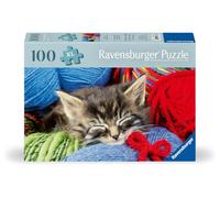 Ravensburger - Puzzle Adulte - 100 pièces - Bien être & Puzzle - Chaton - Pièces Plus épaisses, Grand modèle d'image et Support Inclus - Puzzle de qualité supérieure fabriqué en Europe - 12001363