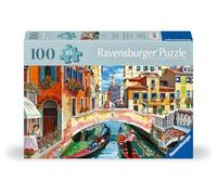 Ravensburger – Puzzle adulte Venise – 100 pièces, pièces plus épaisses, support inclus