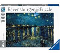 Ravensburger - Puzzle Adulte - Puzzle 1000 p - Art Collection - La Nuit étoilée sur Le Rhône - Vincent Van Gogh - 15614