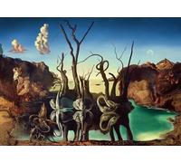 Ravensburger - Puzzle Adulte - Puzzle 1000 pièces - Art collection - Cygnes se reflétant en éléphants / Salvador Dali - Adultes et enfants à partir de 14 ans - Puzzle de qualité supérieure - 12000193