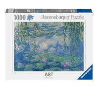 Ravensburger - Puzzle Monet Waterlilies, 1000 pièces, Puzzle Art pour Adultes et Garçons, Peintures Célèbres à Exposer, Idée Cadeau pour Elle ou Lui, 70 x 50 cm