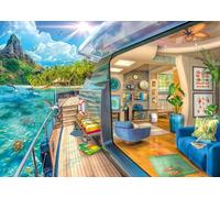 Ravensburger - Puzzle Adulte - Puzzle 1000 pièces - Croisière dans les tropiques - Adultes et enfants à partir de 14 ans - Puzzle de qualité supérieure - Paysage & Evasion - 12000413