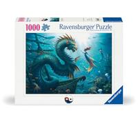 Ravensburger - Puzzle Adulte - Puzzle 1000 pièces - Dragon, sirène et Tortues des Profondeurs - Adultes et Enfants à partir de 14 Ans - Puzzle de qualité supérieure - Monstre - 12001434