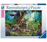 Puzzle Ravensburger - Famille de loups dans la forêt, 1000 pièces multicolore G