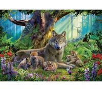 Ravensburger - Puzzle Adulte - Puzzle 1000 pièces - Famille de loups dans la forêt - Adultes et enfants à partir de 14 ans - Puzzle de qualité supérieure - Animaux & Fantaisie - 12000477