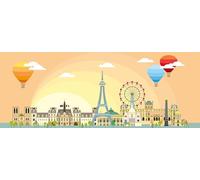 Ravensburger - Puzzle Adulte - Puzzle 1000 pièces - Une journée à Paris (Panorama) - Adultes et Enfants à partir de 14 Ans - Puzzle de qualité supérieure - Villes & Monuments - 12000448