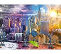 Ravensburger - Puzzle Adulte - Puzzle 1500 pièces - Les Saisons à New York - Adultes et Enfants à partir de 14 Ans - Puzzle de qualité supérieure 80x60cm - Villes & Monuments - 12000698