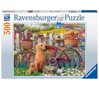 Ravensburger - Puzzle Adulte - Puzzle 500 p - Chiens mignons dans le jardin - 15036