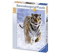Ravensburger - Puzzle Adulte - Puzzle 500 p - Tigre dans la Neige - 14475