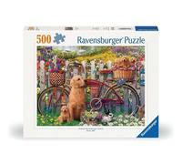 Ravensburger - Puzzle Adulte - Puzzle 500 pièces - Chiens Mignons dans Le Jardin