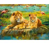 Ravensburger - Puzzle Adulte - Puzzle 500 pièces - Lions dans la Savane - Adultes et Enfants à partir de 12 Ans - Puzzle de qualité supérieure - Animaux Sauvages - 12000220