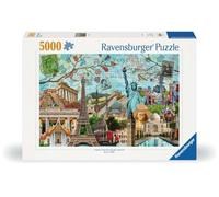 Ravensburger - Puzzle Adulte - Puzzle 5000 pièces - Carte Postale des Monuments - Adultes et Enfants à partir de 14 Ans - Puzzle de qualité supérieure - Villes et Monuments - 17118