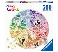 Ravensburger - Puzzle Adulte - Puzzle Rond 500 pièces - Animaux (Circle of Colors) - Adultes et Enfants à partir de 12 Ans - Puzzle de qualité supérieure - 17172