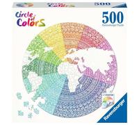Ravensburger - Puzzle Adulte - Puzzle Rond 500 pièces - Mandala (Circle of Colors) - Adultes et Enfants à partir de 12 Ans - Puzzle de qualité supérieure - 17168