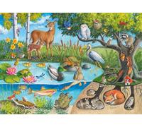 Ravensburger Puzzle animaux au-dessus et au-dessous - Puzzle de 60 pièces pour enfants | Explorez les couches de la nature | Favorise les compétences de résolution de problèmes | Matériaux certifiés