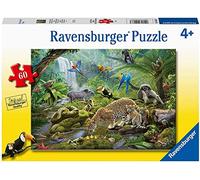 Ravensburger Puzzle Animaux de la forêt Tropicale de 60 pièces | Amusant et éducatif | Pièces Uniques Parfaitement adaptées | Durable pour Une Utilisation répétée pour Les Enfants âgés