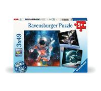 Ravensburger - Puzzle Aventures de l'espace, Astronaute, fusées spatiales, Puzzl