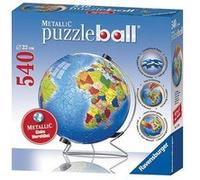 Ravensburger - Puzzle ball - 540 pièces : Globe terrestre métallique G