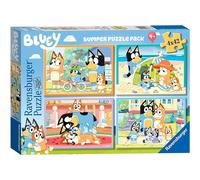 Ravensburger - Puzzle Bluey, Collection Bumper Pack 4X42, idée Cadeau pour Enfants 4+ Ans, Jeu éducatif et Stimulant, 4 Puzzles de 42 pièces, 36 x 26 cm
