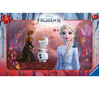 Ravensburger Puzzle Enfant cadre 15 pièces Regard vers l'avenir La Reine des Neiges 2 Dès 3 ans